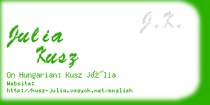 julia kusz business card